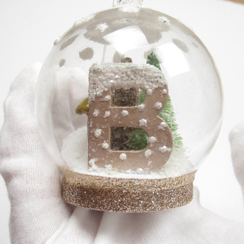 Anthropologie Arctic Monogram Ornament 2022 Letter "B"